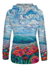 Floral Majesty: Stylish and Comfy Kangaroo Pocket Hoodie for Women