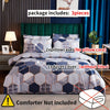 Marbleized Elegance: 3-Piece Block Bedding Set with Duvet Cover and Pillowcases(1*Duvet Cover + 2*Pillowcases, Without Core)