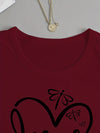 Jesus Heart Print: Women's Casual Long Sleeve Top for Spring/Fall