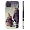 Rabbits in adventurer Phone Case, Rabbit walk in the snow Phone Cases, Case-Mate