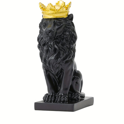 Black Lion King Statue: Majestic Collectible Figurine for Home Decor and Best Gift for Men