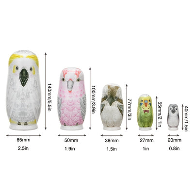 Creative Owl Nesting Dolls: Unique Home Decor and Holiday Gift Set