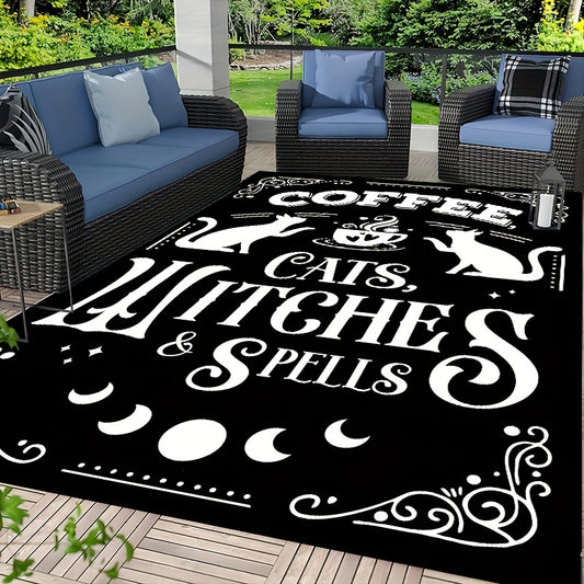 Our Non-Slip Witch Spells Halloween Rug is perfect for adding some spookiness to your décor, indoors or outdoors. Made with non-slip material for added safety and convenience, this rug is sure to make a statement in any living space.