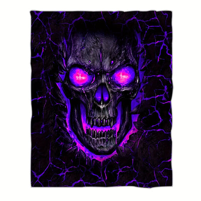 Horror Skull Print Flannel Blanket: A Cozy and Stylish Addition to Your Living Space