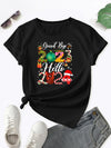 Fashionably Bid Adieu to 2023 with our 'Goodbye 2023, Hello 2024' Print T-Shirt for Vacation - Trendy Women's Casual Short Sleeve Top