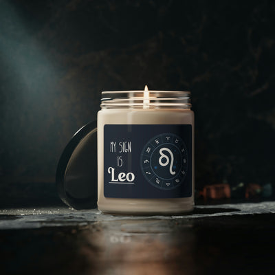 Leo Is My Zodiac, Choose Your Sign On Candle Template, Zodiac Candle Gift, Soy Candle 9oz CJ44-5