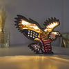 Eagle's Light: A Patriotic Wooden Art Night Light for Home or Office Decor