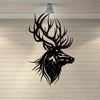 Wildlife Reflections: Deer Silhouette Art Metal Wall Sculpture - A Modern Rustic Home Decor Accent for Nature Lovers