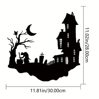 Enchanting Metal Art Cat Silhouette Yard Signs: Perfect Halloween Outdoor Decorations for Your Garden and Patio