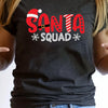 Santa Squad Snowflake Print Tshirt - Graceful Elegance for Women's Casual Chic