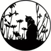 Elegant Metal Black Cat Silhouette Wall Art: The Perfect Gift for Cat Lovers