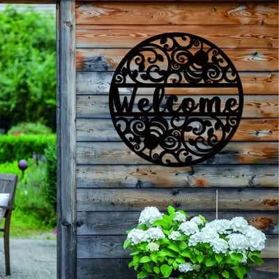 Bee Club: Welcome to the Memory Garden – Outdoor Metal Sign with Bee and Vine Design