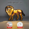 Exquisite Lion Wooden Art Carving Night Light: Perfect for bedroom ambiance and bedtime reading