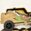 Unique Hand-Carved Wooden Art Off-Road Vehicle: Perfect Home Decoration