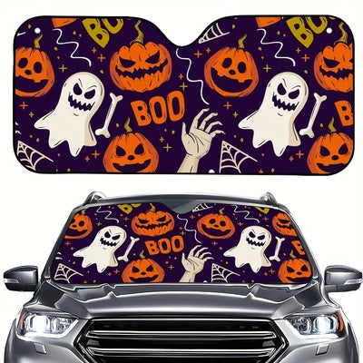 This Halloween-themed Car Windshield Sunshade adds festive style and protection to your vehicle. It blocks up to 99% of UV rays, keeping your vehicle cool and protecting your interior from sun damage. Available in two autumnal prints, this sunshade keeps you safe and your car looking spooky-cute!