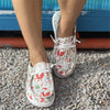 Festive Footwear: Women's Santa Claus Print Shoes - Casual, Comfortable, and Chic Christmas Fashion