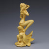 Enchanting Mystique: Boxwood Wood Carving Mermaid - Captivating Human Body Art and Mesmerizing Wood Decoration