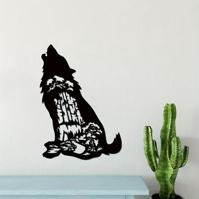 Wild and Majestic: Wolf Monogram Metal Sign - A Striking Addition to Your Home Decor