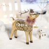 Nordic Style Elk Sculpture: A Golden Resin Christmas Ornament for Home and Décor