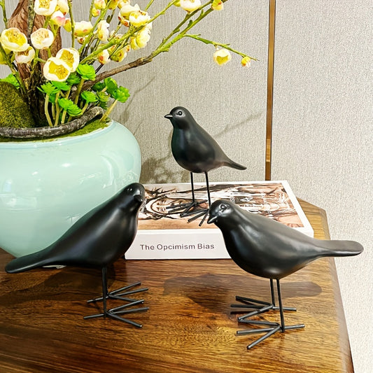 Charming Resin Bird Decoration: Delightful Ornament for Home, Living Room, Hotel, and More!