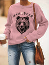 Stay comfortable and stylish this winter season with this Women's with Bear Print Sweatshirt. This sweatshirt features ultra-soft and cozy fabric, a round neck, and long sleeves for a classic look. Perfect for women's clothing.