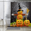 This shower curtain is the perfect blend of classic spooky and modern whimsy. Featuring a witch hat and bat design, this Halloween-themed curtain is sure to transform any bathroom into a festive environment. Durable materials make it a long-lasting and enjoyable piece of décor.