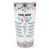 20oz Cute Letter Pattern Travel Tumbler - Perfect for Christmas, Birthdays, and Spiritual Gifts