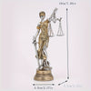 Justice Goddess Resin Ornament: A Fairness Inspired Art Piece for Home and Office Decor