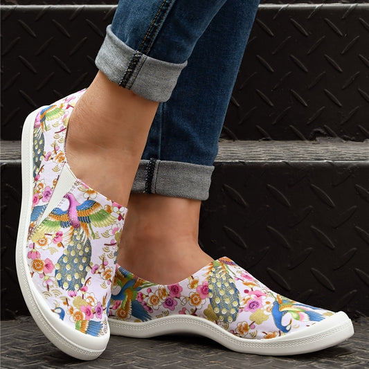 Step out in style with these Pink Phoenix and Flower Print Women's Canvas Shoes. Featuring a stylish design and comfortable construction, these shoes provide a secure and non-slip fit. They are perfect for daily walking or any casual activity.