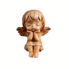 Cliff Plate Wood Carving Little Angel Baby Ornament: Adorable Cartoon Girl Decoration and Birthday Gift