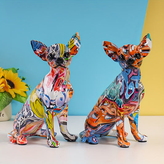 Adorable Chihuahua Puppy Ornaments: Water Transfer Crafts for Creative Home Decoration