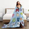 Ultra-Comfort Alphabet Blanket: Soft Flannel for Air Conditioner or Sofa