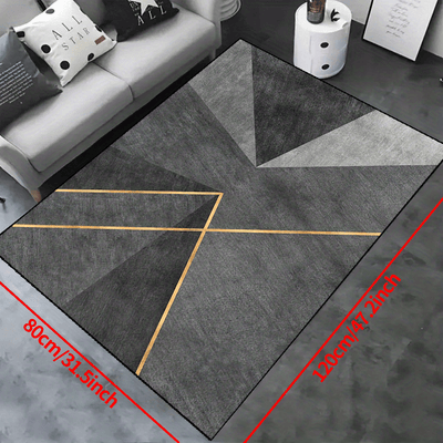 Stylish and Versatile Modern Geometric Area Rug for Indoor/Outdoor Spaces - Enhance Your Living Spaces with Non-Slip, Washable, and Waterproof Design