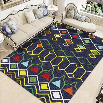 Bring ultimate comfort and style to your living room with this large, modern crystal velvet area rug. Crafted with a non-slip backing for added safety and a soft, machine washable surface, this rug adds the perfect touch of home decor. Measuring 70.87 x 102.36 inches.