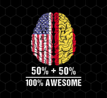 50 Spanish Png, 50 American Png, Grown Country Flags From Usa Png, Love Brain Lover Png, Gift For Friend Png, Png Printable, Digital File