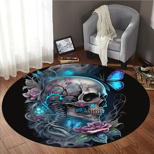 This 3D Cartoon Skeleton Skull and Rose Area Rug adds a unique and stylish touch to any bedroom or living room. Comprised of eco-friendly, high-density materials, it is designed to provide a non-slip surface and long-lasting durability. Perfect for any home décor.
