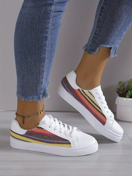 These stylish and comfortable Versatile Low-Top Colorblock Casual Sneakers feature a modern colorblock design with a lace-up style and a lightweight construction for superior comfort and breathability. Perfect for daily wear or skateboarding, these shoes are sure to keep your feet comfortable and stylish.