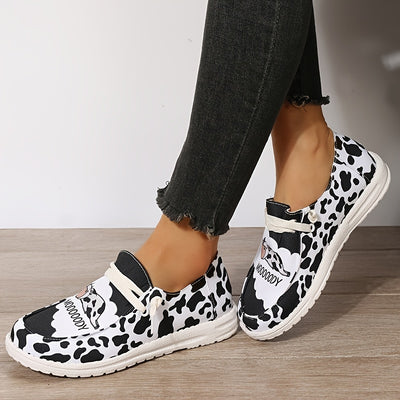 Cute Cow Print Women's Canvas Shoes - Comfortable and Stylish Casual Shoes