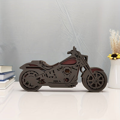 Handcrafted Wooden Art Motorcycle Night Light: The Perfect Gift for the Special Men in Your Life