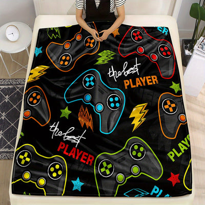 Gamer Blanket, Flannel Gamepad Blanket, Throw Game Lover Blanket