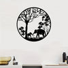 Metal Forest Elephant Wall Art Decorations: Exquisite Mother and Baby Elephant Sculpture for Living Room, Corridor - Perfect Mother's Day Gift