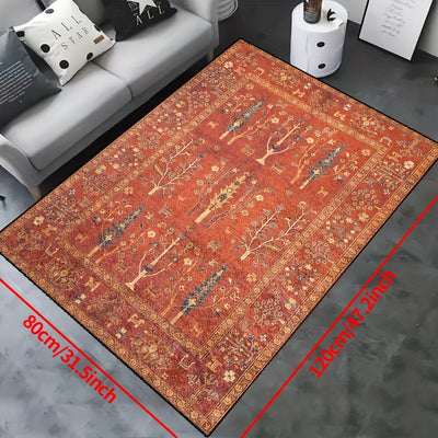 Vintage Boho Print Non-Slip Resistant Rug: Add Style and Functionality to Your Living Space