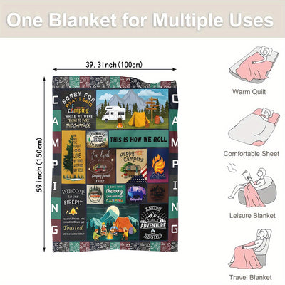 This ultra-durable Camping Lover Blanket is perfect for anyone who loves spending time outdoors. Its breathable, lightweight design is ideal for any camping adventure and fits conveniently into any backpack. Thanks to its waterproof, rip-resistant construction, you can enjoy nature without worrying about your blanket. Get one for your next camping trip!