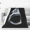 Shark Ultra-Soft Micro Fleece Blanket: Cozy, Lightweight, and Durable Bed/Couch Blanket - Black Plush Microfiber Twin