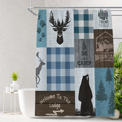 Wild Country Bear and Deer Shower Curtain: Enhance Your Bathroom Decor with Style and Functionality