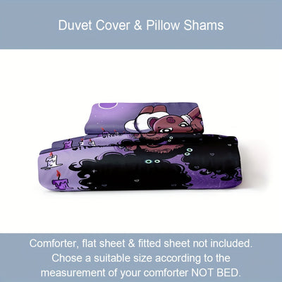 Black Girl Print Duvet Cover Set: Stylish and Comfortable Duvet Cover Set for a Chic Bedroom Ambiance(1*Duvet Cover + 2*Pillowcases, Without Core)