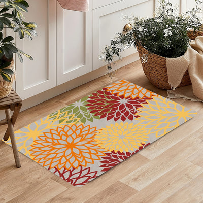 Ultimate Comfort and Style: Nordic Flower Soft Rug for Bedroom and Home Décor - Non-Slip, Machine Washable, and Versatile Entrance Mat