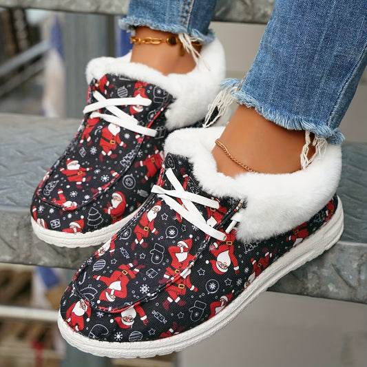 Our Festive Fun Women's Canvas Shoes are sure to bring some cheer this holiday season. The comfy, light-weight design, cozy canvas material and Santa Claus print make them the perfect addition to your festive wardrobe. Get your pair today and let the jolly season begin.