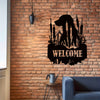 Lab Welcome Sign: Stylish Metal Wall Art for Indoor and Outdoor Home Decor - Perfect Gift for Science Enthusiasts