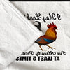 Cozy Rooster and Just a Girl Letter Printed Flannel Throw Blanket: Enhance Your Comfort on Couch, Bed, Sofa, Car, Camping, and Travelling